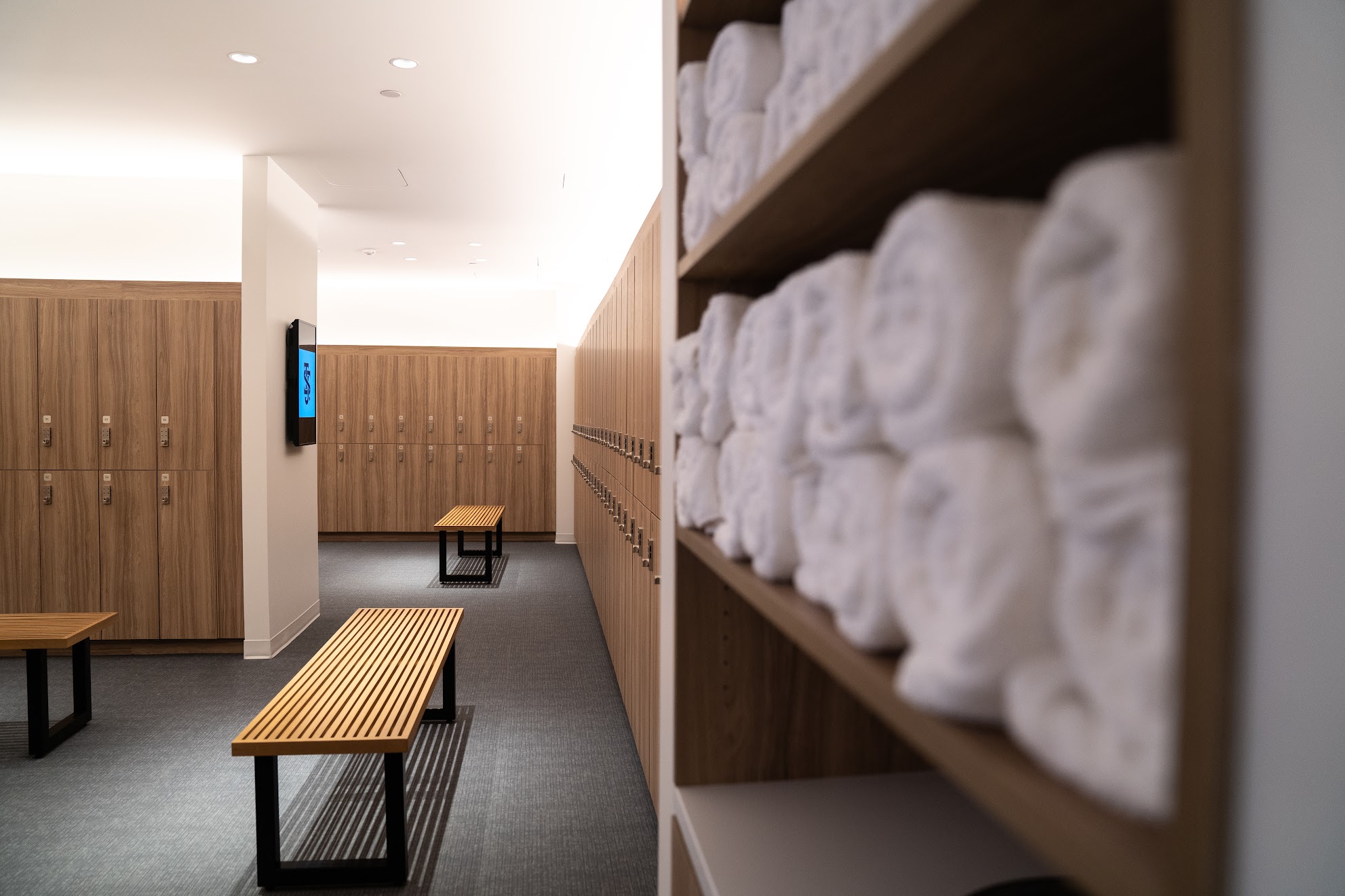 A locker room at the performance club. Photo courtesy of the St. James. 
