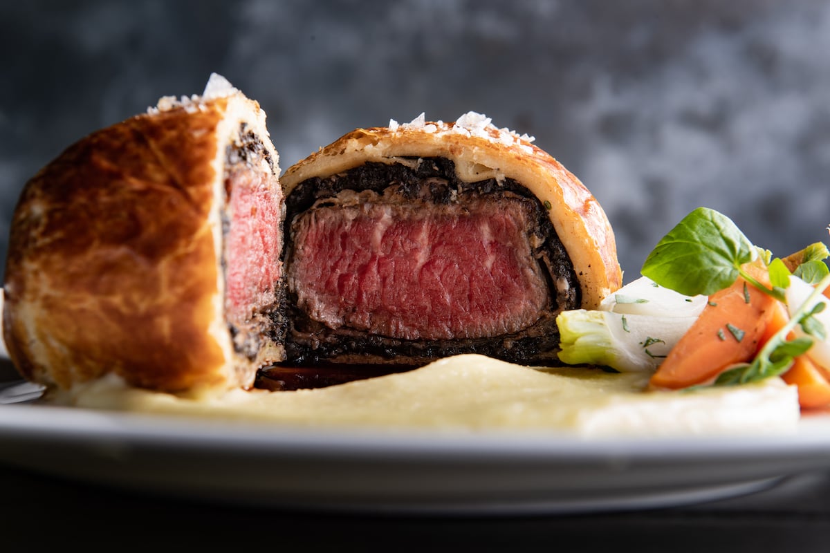 The  beef Wellington at Hell's Kitchen. Photograph courtesy of Gordon Ramsay North America