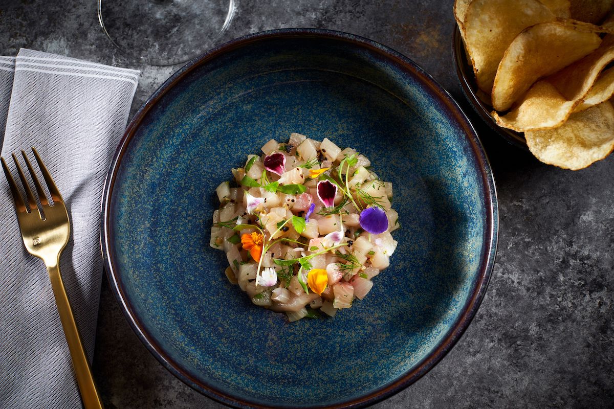 Hamachi tartare at modern izakaya Wren. 