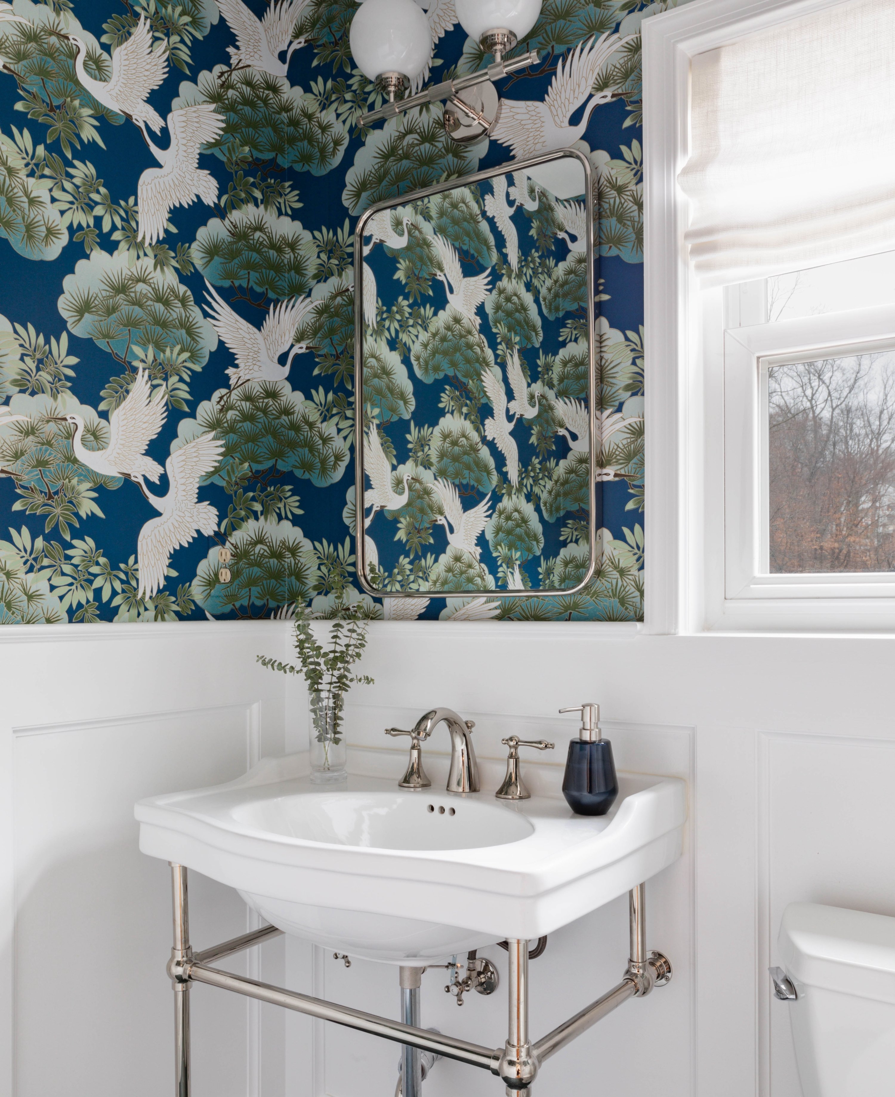 Chesterbrook Powder Room Asha Maia Design 1 - Washingtonian