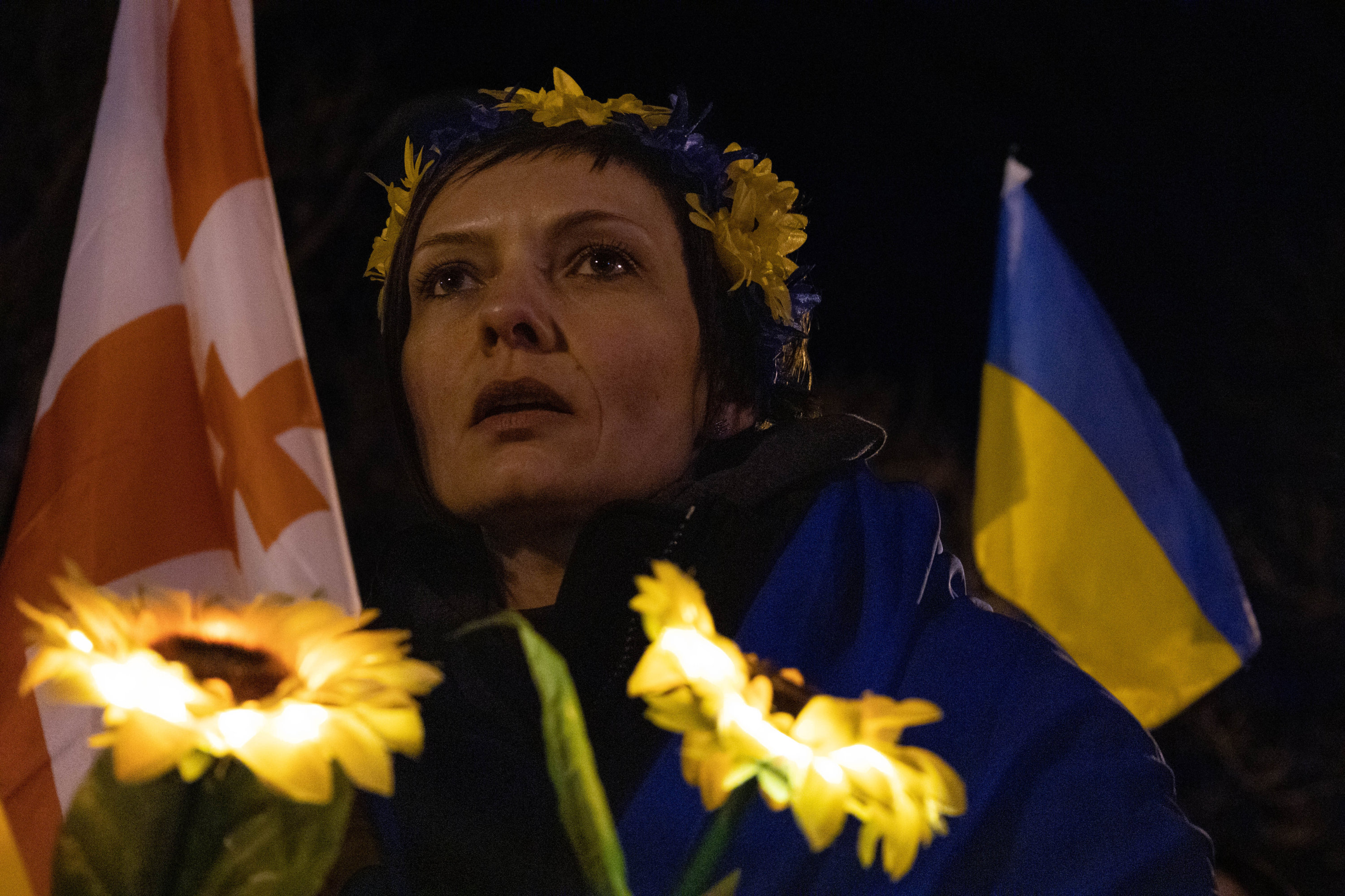 PHOTOS: Supporters Rally for Ukraine on the Anniversary of the Russian Invasion - Vimarsana News