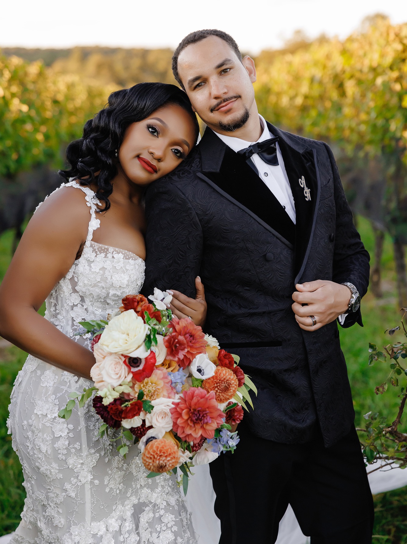 Rich Colors and Lush Flowers Filled This Summer-Meets-Fall Wedding