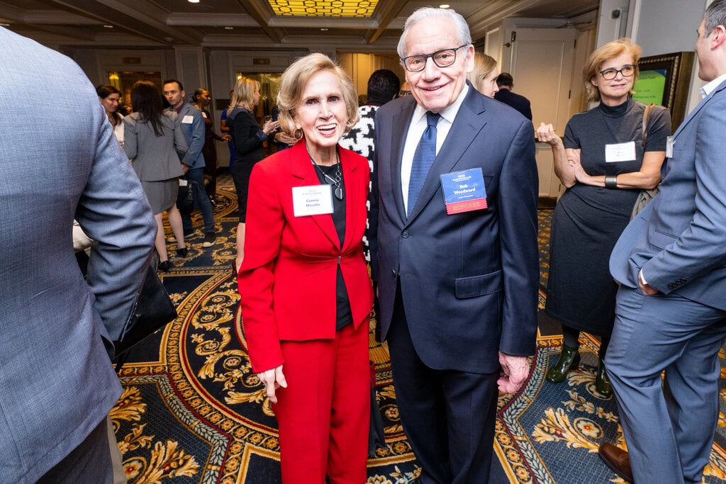 Connie Morella and Bob Woodward