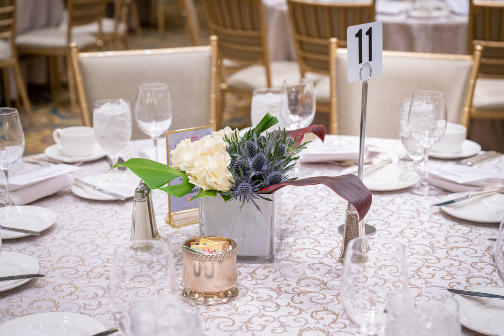 Florals for the event were provided by Elegance & Simplicity, Inc.