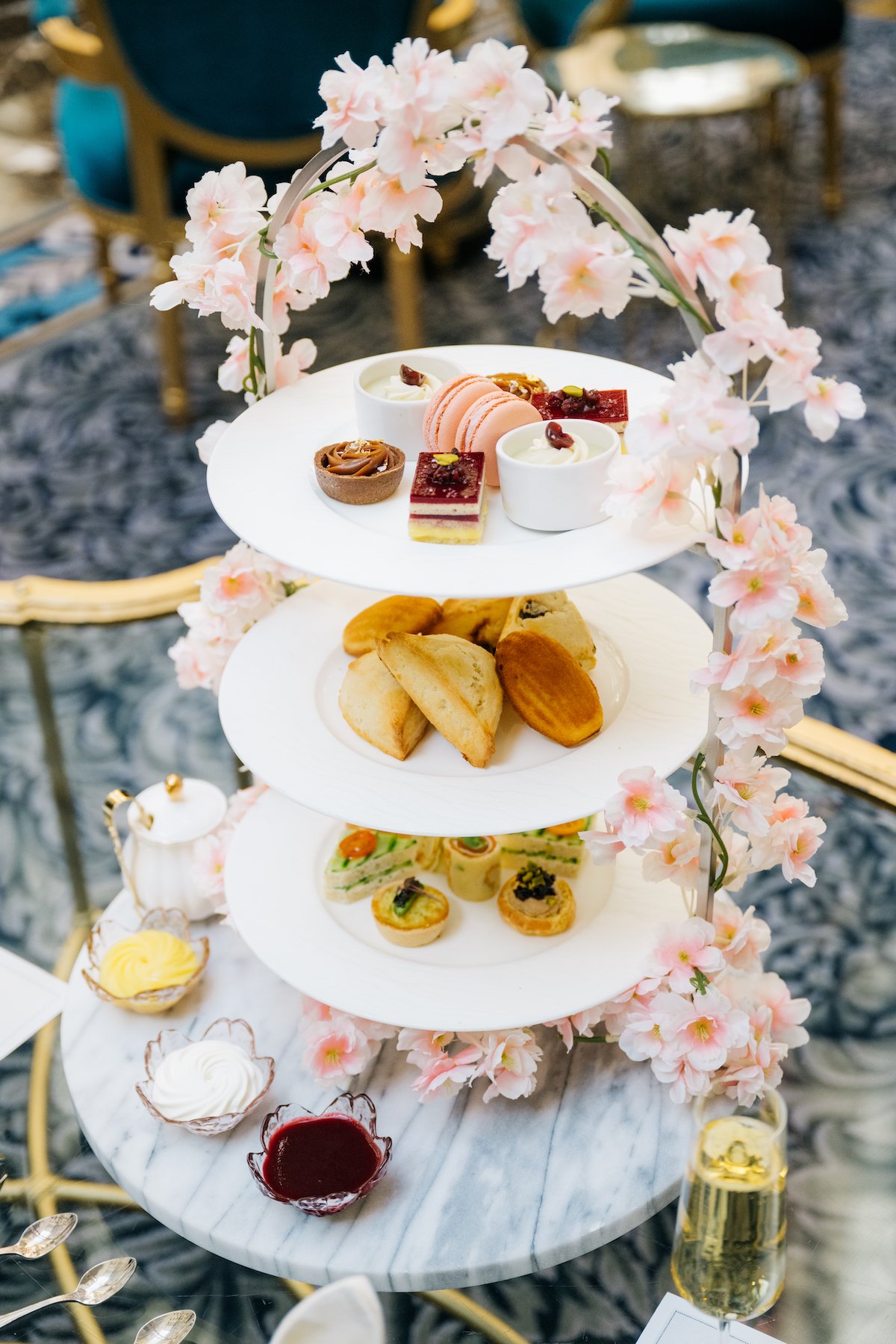 Cherry blossom tea at the Waldorf. Photograph courtesy of Waldorf Astoria