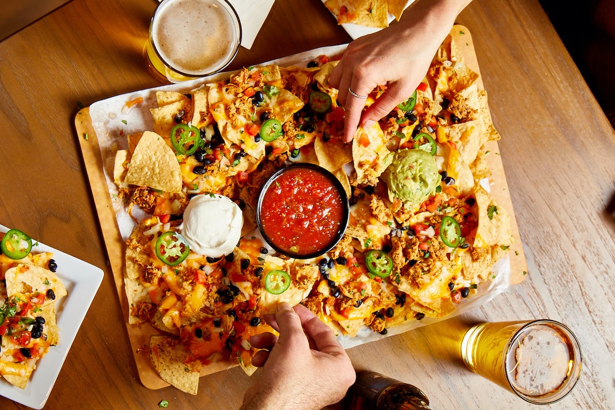 Sports & Social nachos. Photograph courtesy of Sports & Social