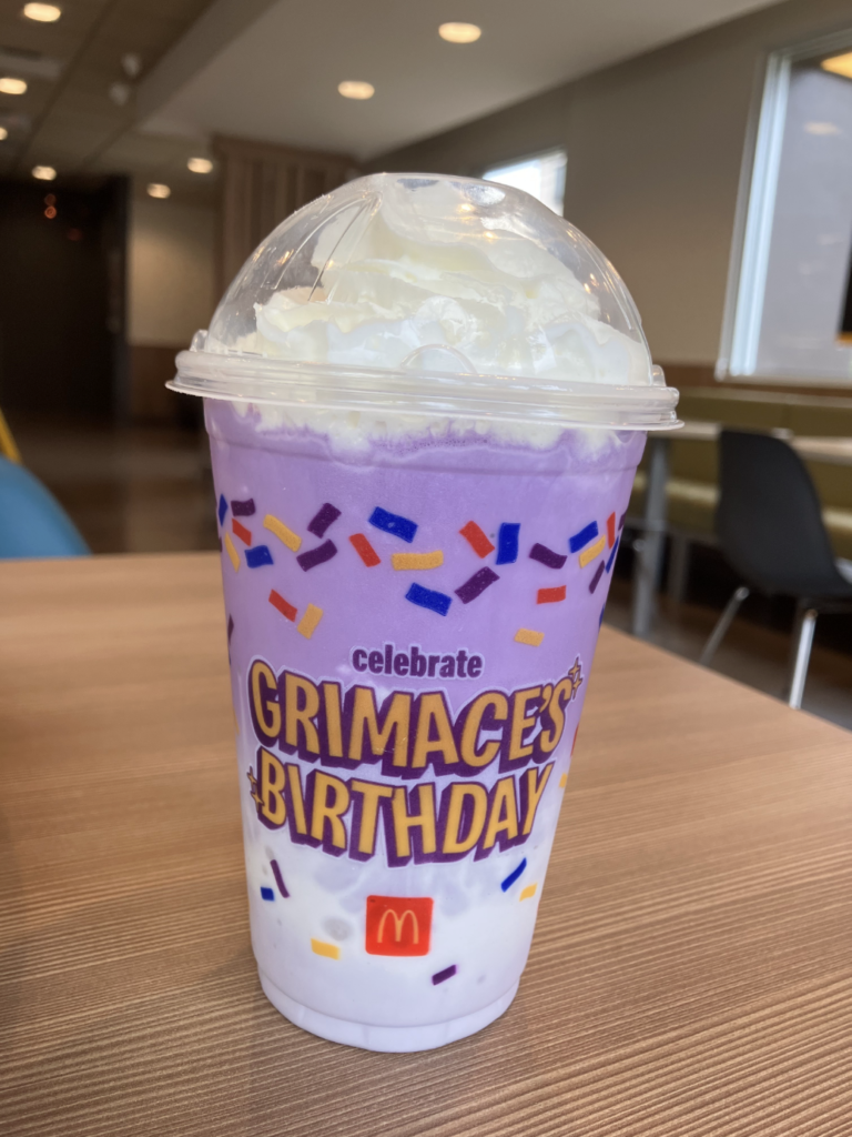 Grimace Purple Birthday Shake ORIGINAL McDonald’s