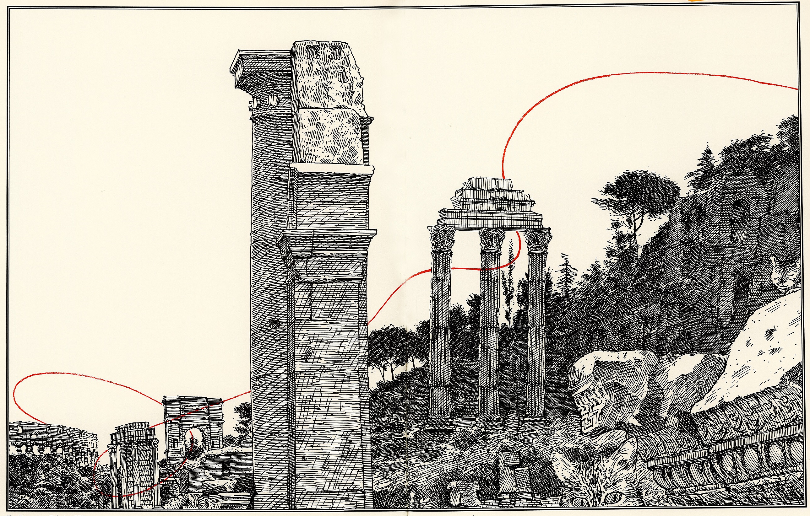 Illustration from "Rome Antics" by David Macaulay. 