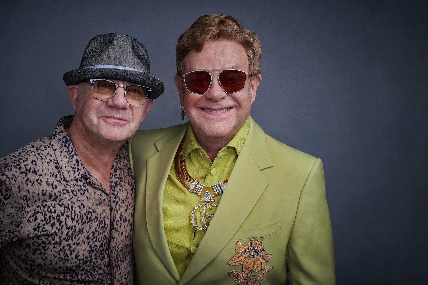 2024 Gershwin Prize recipients Bernie Taupin (left) and Elton John.