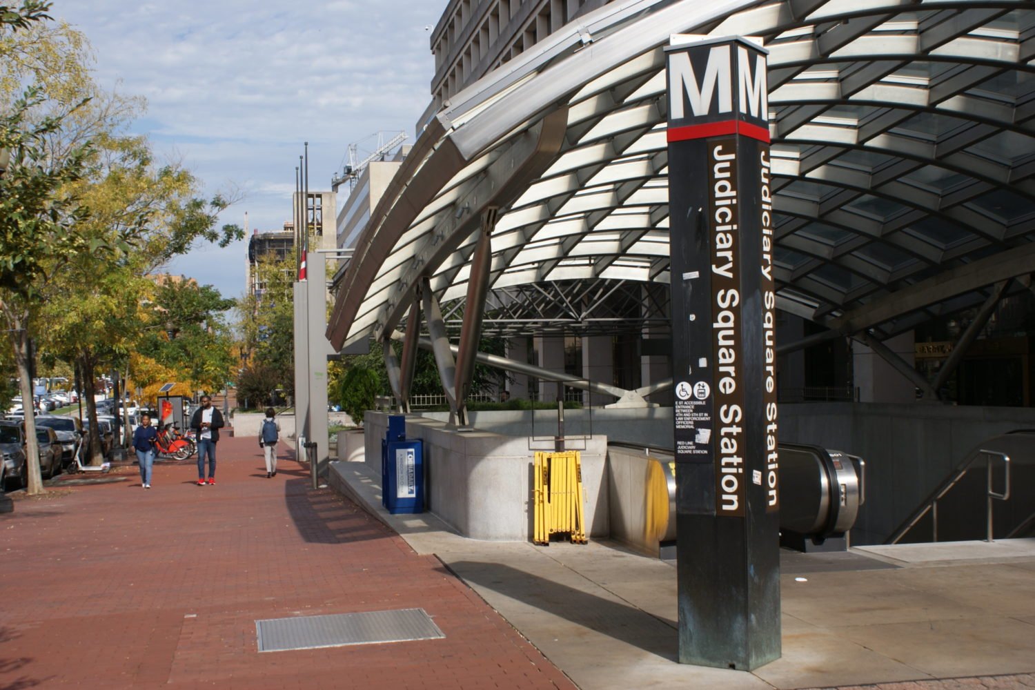 The Judiciary Square Metro station.