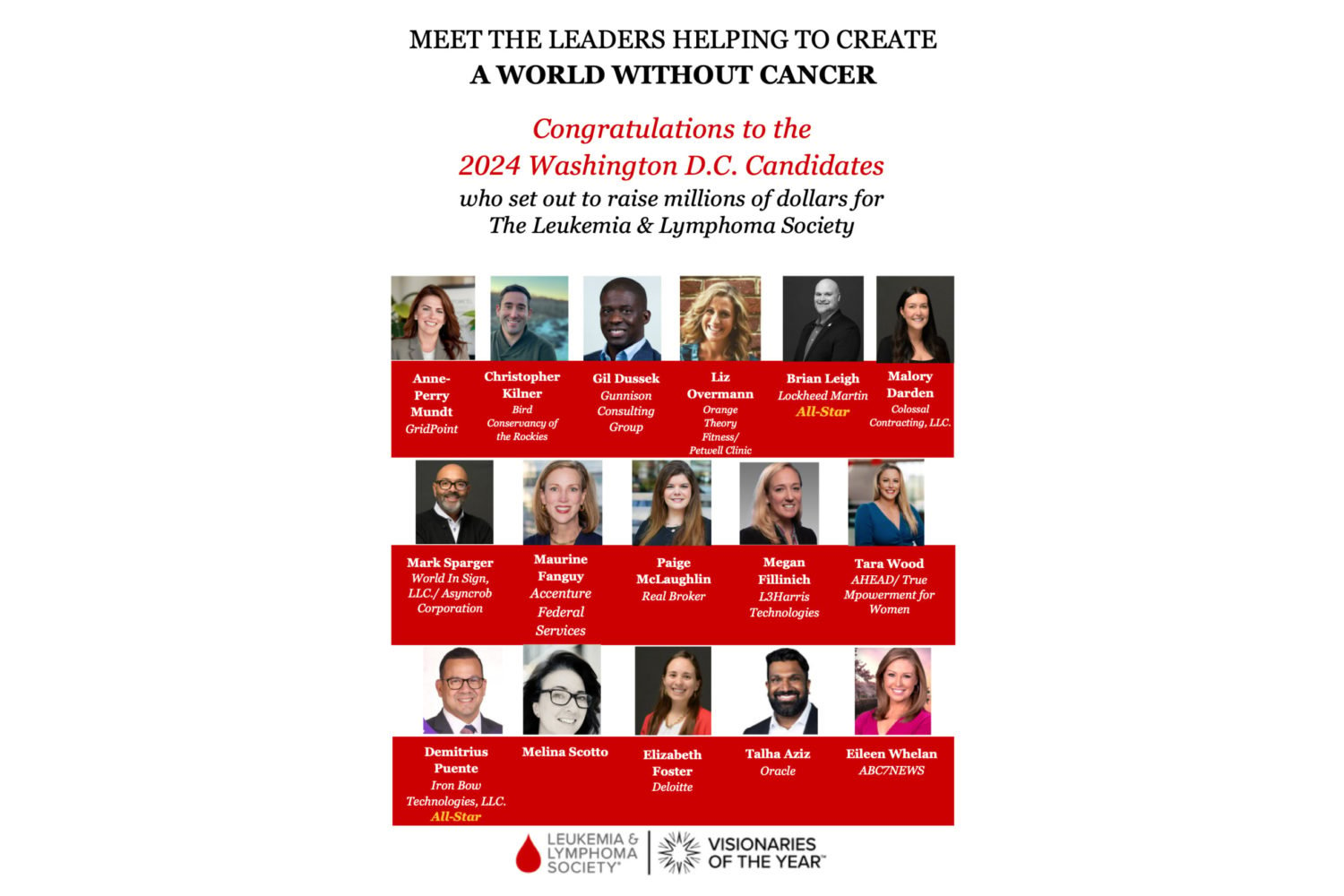 Meet the 2024 Visionaries of the Year Candidates who are Unstoppable in the Fight Against Blood Cancer