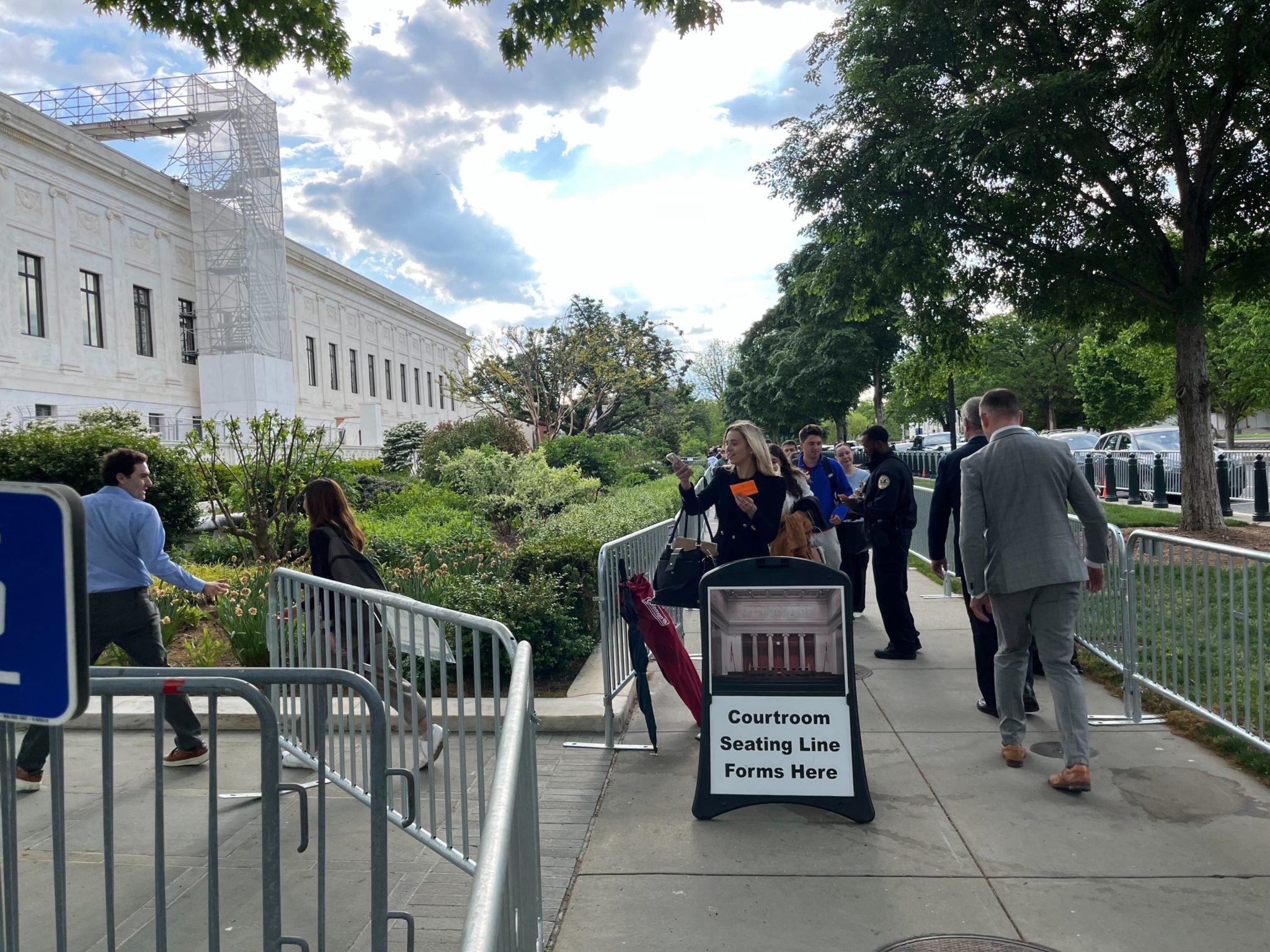 The line for the Supreme Court on Thursday.