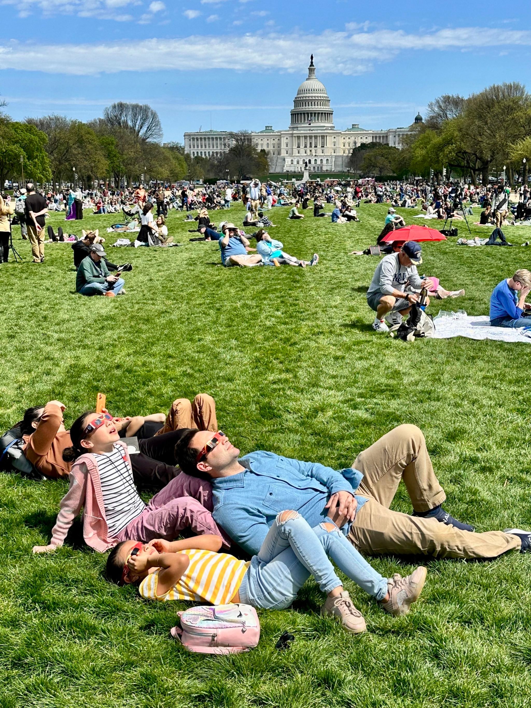 PHOTOS: An Eclipse Party on the National Mall Looks to the Sky