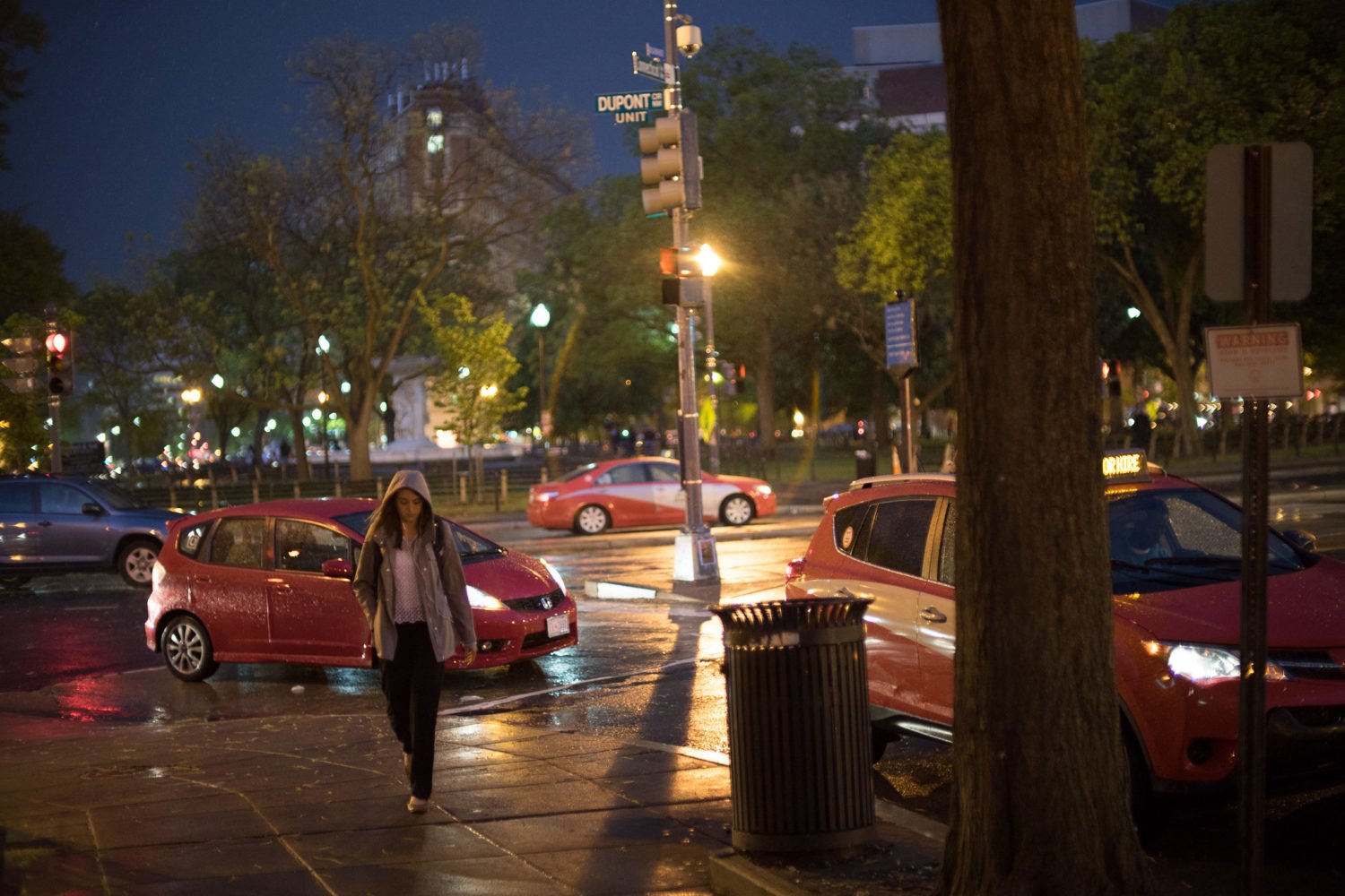 a rainy day in dupont circle