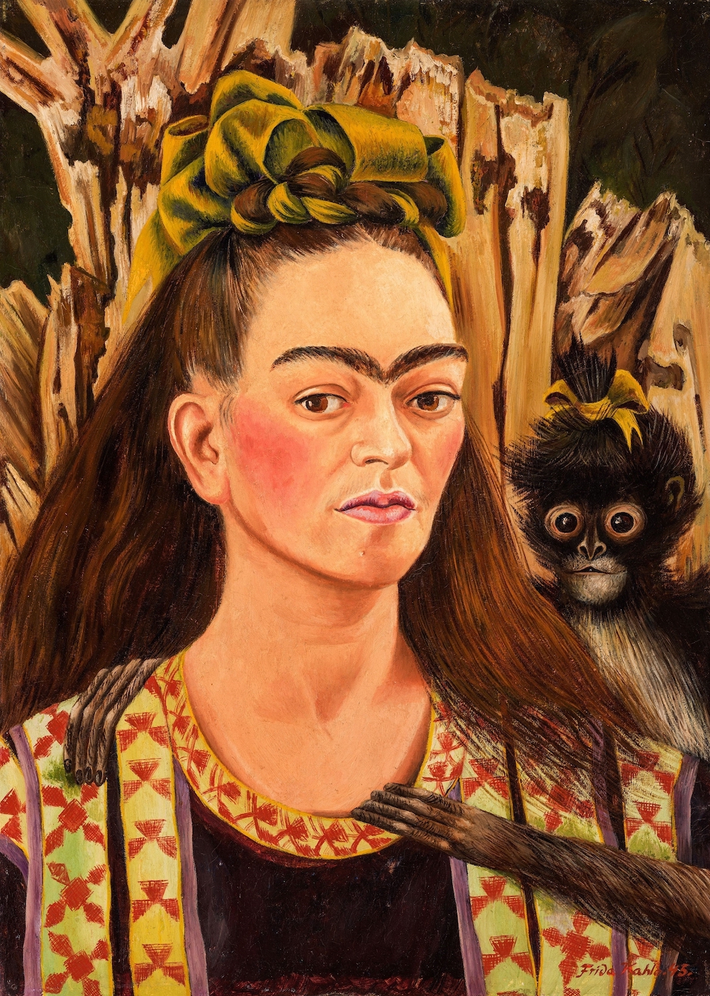 EX47_Self Portrait with Monkey_Frida Kahlo - Washingtonian