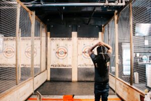 Jittery Locals Are Flocking to Yoga, Knitting, and Ax-Throwing