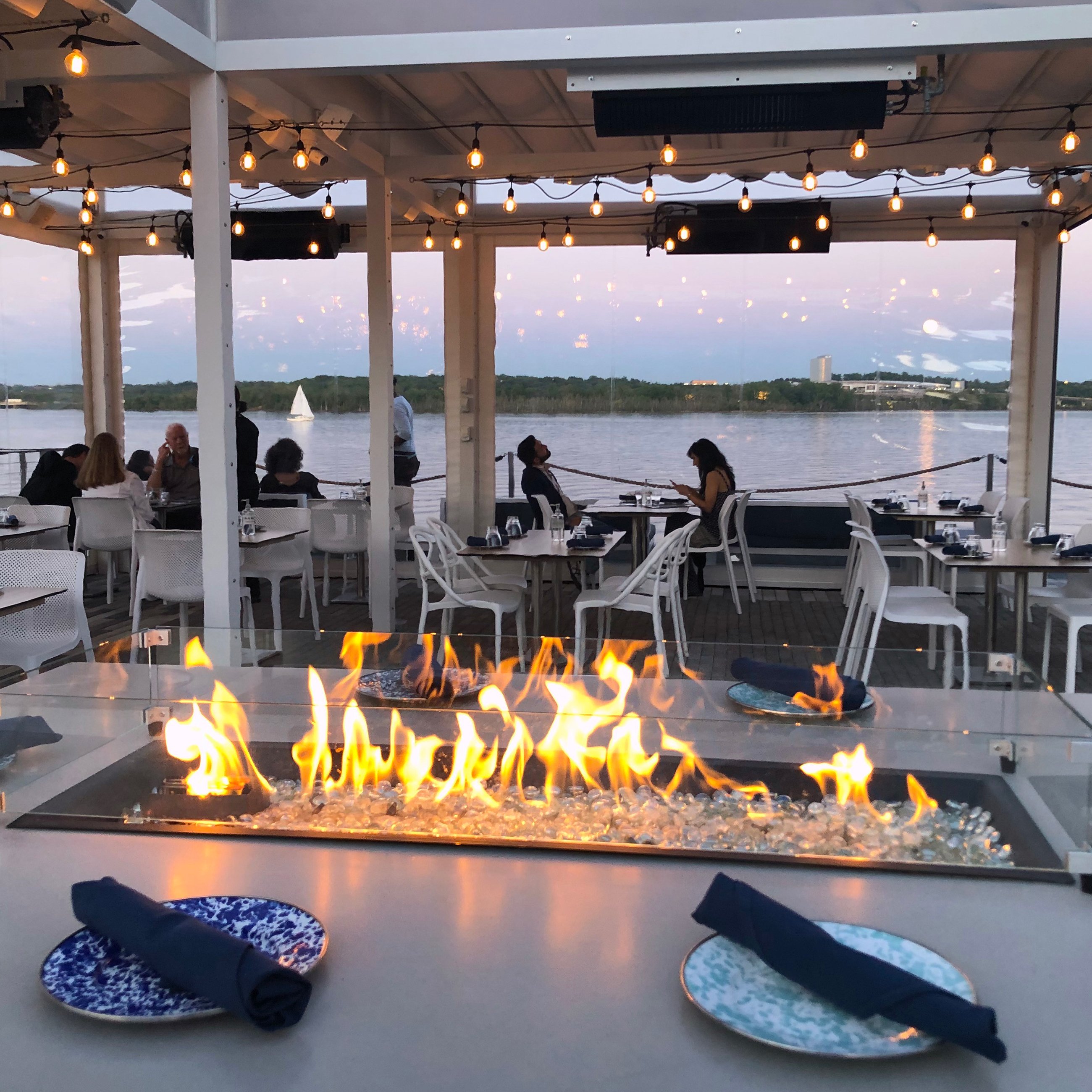 Barca-Pier-Firepit-at-Night--cropped - Washingtonian